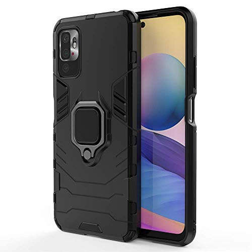 ALAMO Ultra Panzerhülle für Xiaomi Redmi Note 10 5G / Poco M3 Pro, TPU+PC StoßFest Hülle mit Ring Ständer - Schwarz von Alamo