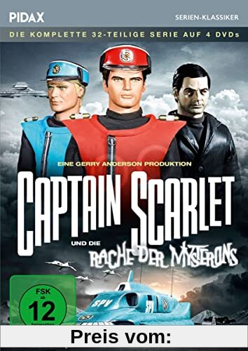 Captain Scarlet und die Rache der Mysterons - Komplettbox / Die komplette 32-teilige Science-Fiction-Serie (Pidax Serien-Klassiker) [4 DVDs] von Alan Perry