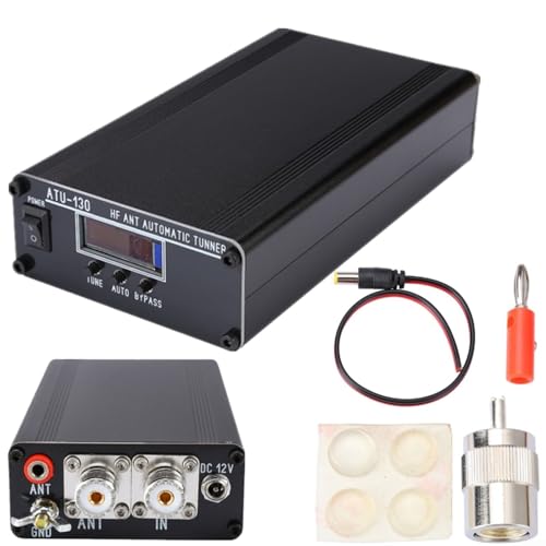 Alanmoship ATU-130 Automatischer Antennentuner, 200 W, HF, mit 4 großen magnetischen Ringinduktoren, verbesserte Wärmeableitung mit seinen HF32 10 A und HF33 5 A Relais für GP, umgekehrter V, Dipol von Alanmoship