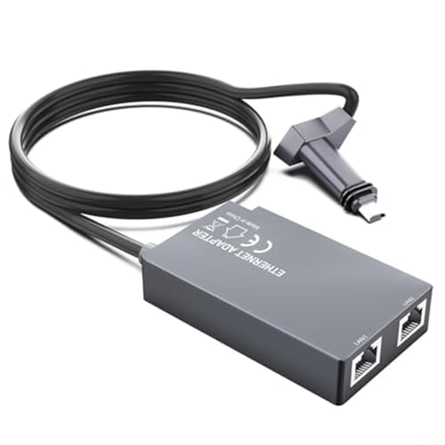 Alanmoship Ethernet-Adapter, 1000 Mbit/s für Starlink für Gen 2-Systeme für V2 rechteckige Dish und Mesh-WLAN-Router, 1000 Mbit/s Kabellänge, kabelgebundene Internetverbindung Alanmoship Ethernet-Adapter, 1000 Mbit/s für Starlink für Gen 2-Systeme für V2 rechteckige Dish und Mesh-WLAN-Router, 1000 Mbit/s Kabellänge, kabelgebundene Internetverbindung von Alanmoship