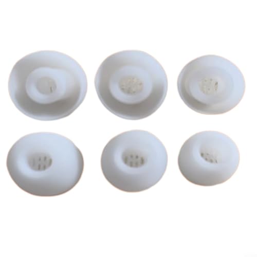 Alanmoship Silikon-Ohrstöpsel-Abdeckung für Huawei FreeBuds 5I, bequeme Passform, Kopfhörer-Schutzhülle, 3 Größen, Schwarz und Wolkenweiß (Cloud White) von Alanmoship