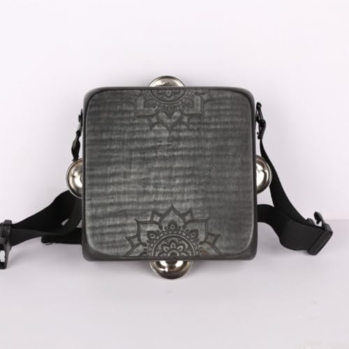 Alanmoship Tragbare Cajon-Trommel mit Birken- und Sapeli-Holzkonstruktion, Zedern-Trommelfell, eingebettete Gitarrensaiten für satten Klang, inklusive Tragetasche (braun) von Alanmoship