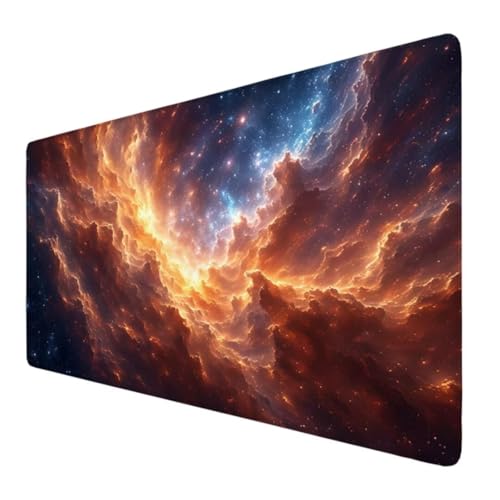 Sternenhimmel Mauspad XXL 800x400x3mm, Groß Gaming Mauspad Abstrakt Wetterfest Anti-Rutsch Schreibtisch Mouse Pad verbessert Präzision und Geschwindigkeit, Gaming Zubehör für Home Zimmer Deko VO-290 von Alaoan