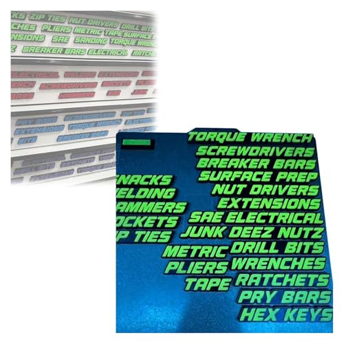 Werkzeugkasten-Schubladenanhänger, 3D-magnetische Werkzeugkasten-Organizer, Etiketten, Mini-wiederverwendbare Werkzeugkasten-Schubladen, Organisationsetiketten, Abzeichen-Aufkleber, leicht zu lesender von Alapek