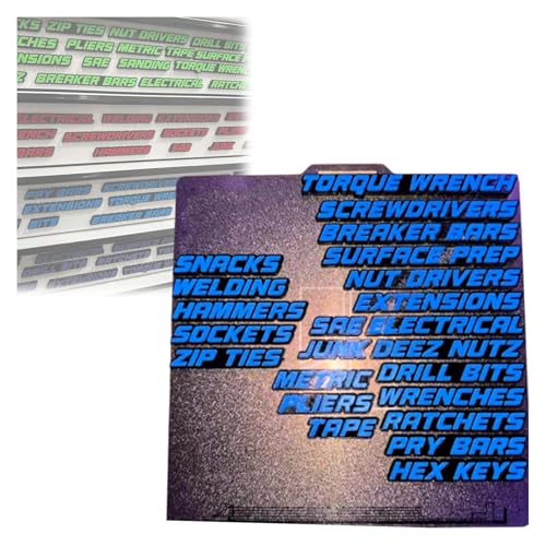 Werkzeugkasten-Schubladenanhänger, 3D-magnetische Werkzeugkasten-Organizer, Etiketten, Mini-wiederverwendbare Werkzeugkasten-Schubladen, Organisationsetiketten, Abzeichen-Aufkleber, leicht zu lesender von Alapek