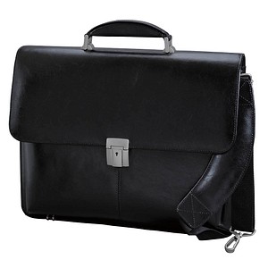 Alassio Aktentasche FAENZA Leder schwarz 47011 von Alassio