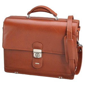 Alassio Aktentasche MOCCA Leder cognac 47124 von Alassio