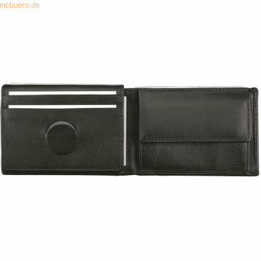 Alassio Geldbörse Mini 7x10x2cm Leder schwarz von Alassio