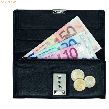 Alassio Kellnerbörse 17,5x10cm Leder mit Metallkette schwarz Alassio Kellnerbörse 17,5x10cm Leder mit Metallkette schwarz von Alassio