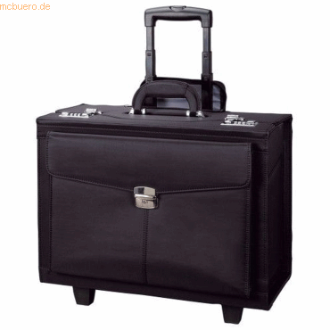 Alassio Pilotenkoffer Rocca II Trolley 46x39x27cm Microfaser schwarz von Alassio