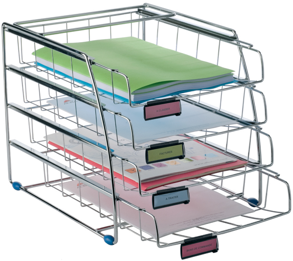 ALBA Briefablage , COR4F, , aus Drahtmetall, DIN A4, 4-fach von Alba