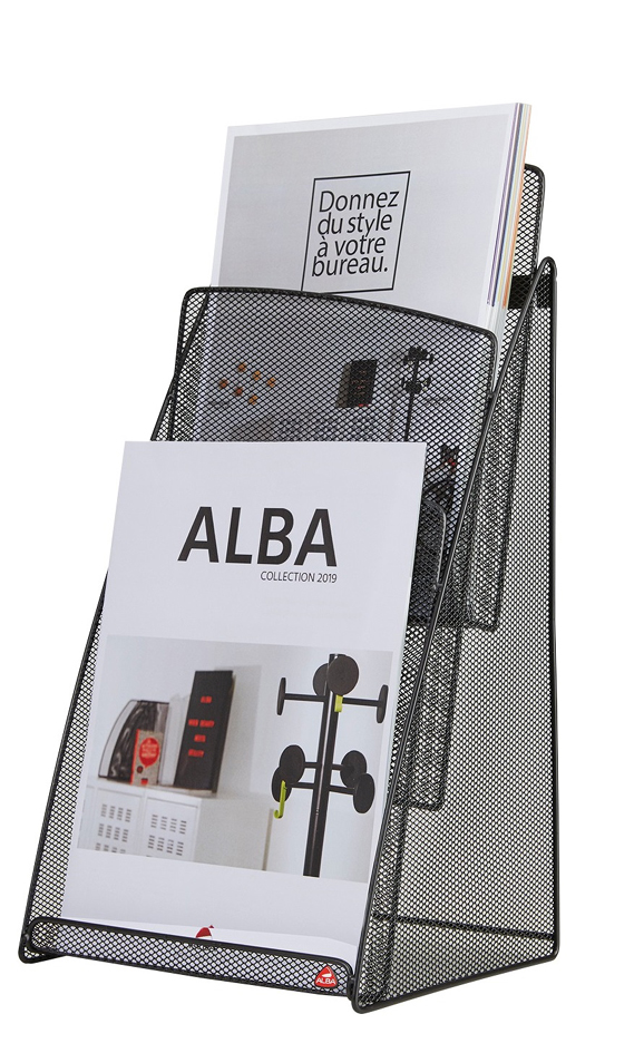 ALBA Tisch-Prospekthalter , MESHPREZA4, , DIN A4, Drahtmetall von Alba