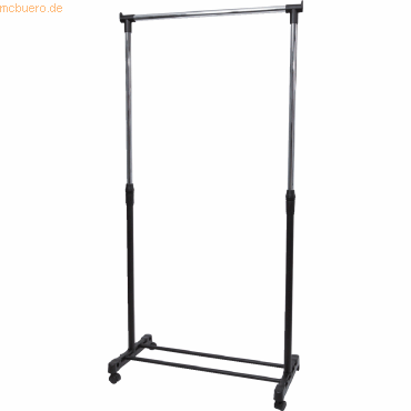 Alba Reihengarderobe Jack BxHxT 82x160-180x42cm mobil mit 4 Rollen sch von Alba