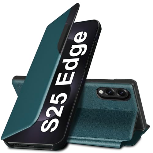 S25 Edge Klapphülle für Samsung Galaxy S25 Edge 5G, klare Sicht, schlanke Passform, Lederschutzhülle für Samsung S25 Edge, Handyhülle mit Ständer, robuste, stoßfeste Stoßstange, 16,6 cm (6,66 Zoll S25 Edge Klapphülle für Samsung Galaxy S25 Edge 5G, klare Sicht, schlanke Passform, Lederschutzhülle für Samsung S25 Edge, Handyhülle mit Ständer, robuste, stoßfeste Stoßstange, 16,6 cm (6,66 Zoll von Albaityee