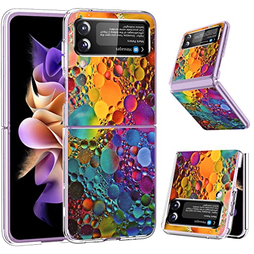 Z Flip 3 Hülle, Kompatibel mit Samsung Galaxy Z Flip 3 5G Hülle Ultra Dünn Weiches Silikon Handyhülle, [Farbe Blasen][Buntes Muster][Gradient] Kratzfest Schutzhülle für Samsung Z Flip 3 5G von Albaityee