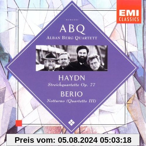 Haydn: Streichquartette Op. 77, Berio: Notturno von Alban Berg Quartett