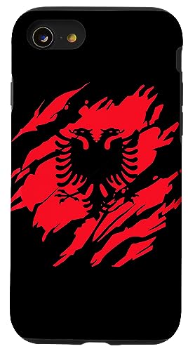 Hülle für iPhone SE (2020) / 7 / 8 ALB Flagge Stolz Fans Albanien von Albania Scratch Flag Supporter Equipment