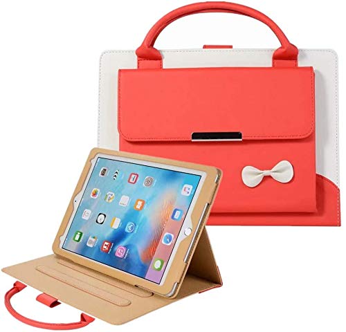 Albc Cute Case for iPad 8th Generation 2020 / iPad 7th Generation 2019 / iPad 10.2 Inch/iPad Air 2019 (3rd Generation) / iPad Pro 10.5 Inch 2017 - Smart Slim Handbag Leather Stand Cover,Red von Albc