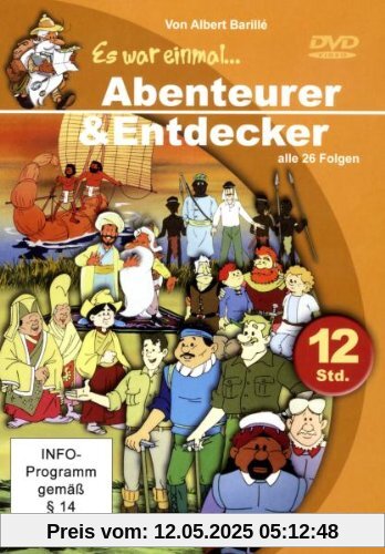 ES WAR EINMAL ... ABENTEURER & ENTDECKER (6 DVDs im Geschenkschuber - 728 Minuten) von Albert Barillé