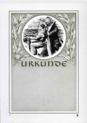 Albert Hoffmann Urkundenverlag Angeln / 100/1188 / Hochseeangeln/Edelkarton (300 g/m²) 10 Stk von Albert Hoffmann Urkundenverlag