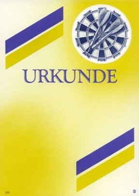 Albert Hoffmann Urkundenverlag Darts / 300 / 1191 / / PC-Urkunden (170 g/m²) 10 Stk von Albert Hoffmann Urkundenverlag