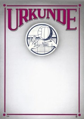 Albert Hoffmann Urkundenverlag Volleyball / 205/181 / / PC-Urkunden (170 g/m²) 10 Stk von Albert Hoffmann Urkundenverlag