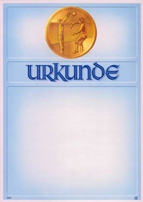 Albert Hoffmann Urkundenverlag Volleyball / 920 / 936 / / PC-Urkunden (170 g/m²) 10 Stk von Albert Hoffmann Urkundenverlag