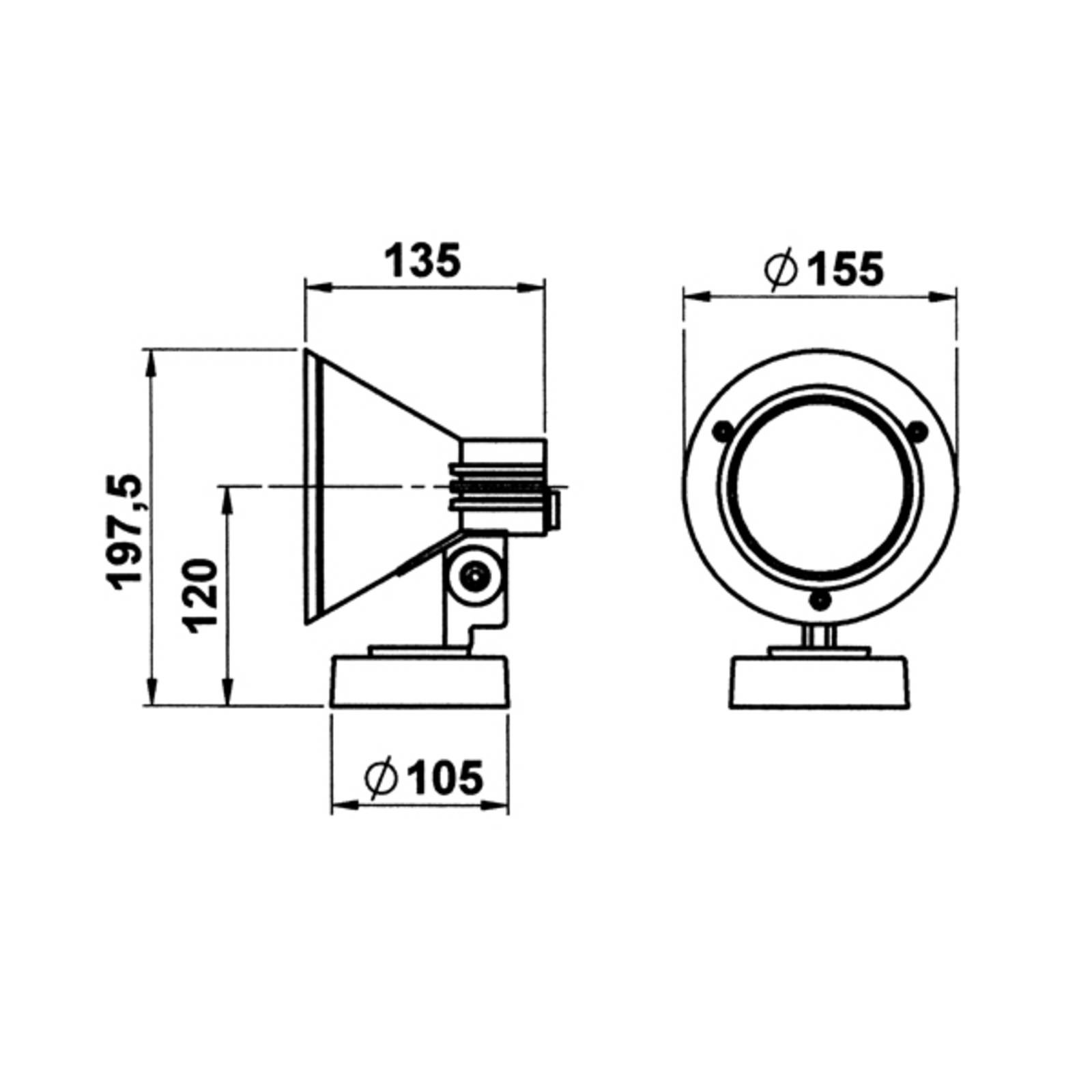 Wandstrahler 643S, schwarz, IP54, E27, Aluminium, schwenkbar Wandstrahler 643S, schwarz, IP54, E27, Aluminium, schwenkbar von Albert Leuchten