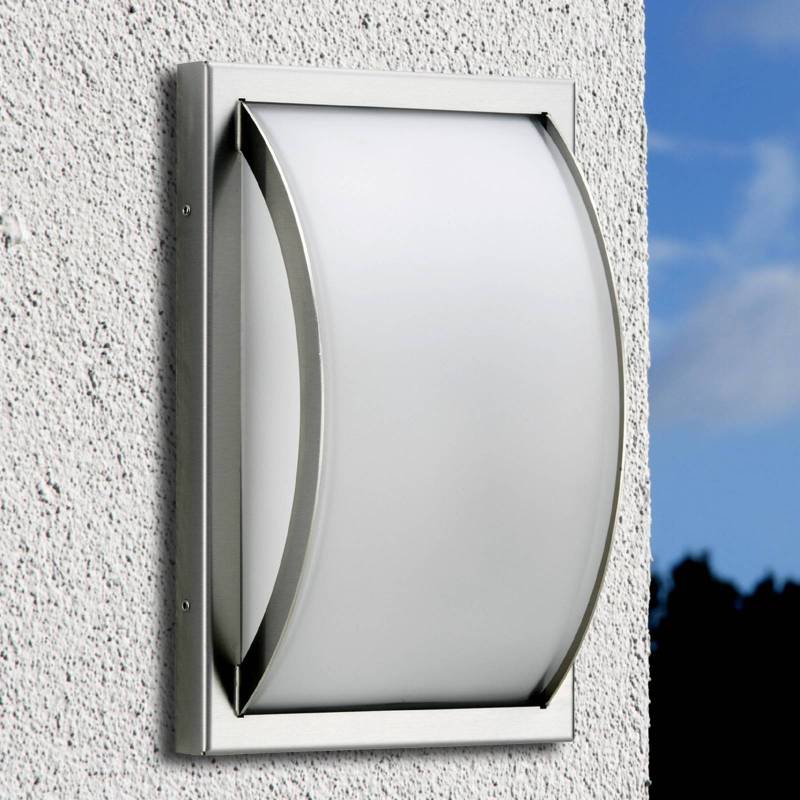 Außenwandleuchte Piegare, Edelstahl, Glas, E27 von Albert Leuchten