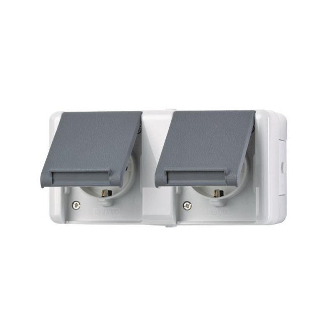 JG APWG WG 800 Schuko-Steckdose 8220-1W 2f. Waager. 1 Abdeck. grau/anthrazit JG APWG WG 800 Schuko-Steckdose 8220-1W 2f. Waager. 1 Abdeck. grau/anthrazit von Albrecht Jung GmbH & Co. KG