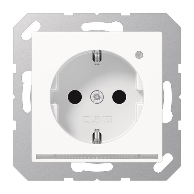 Jung SCHUKO-Steckdose A1520-OWWLNW m.LED-Licht alpinweiß Jung SCHUKO-Steckdose A1520-OWWLNW m.LED-Licht alpinweiß von Albrecht Jung GmbH & Co. KG
