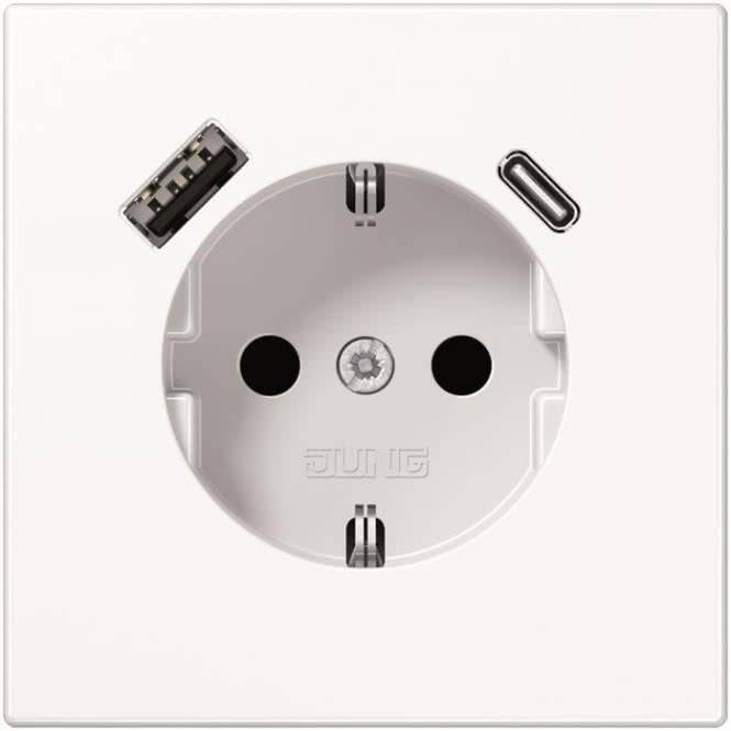Jung SCHUKOsteckdose m.USB LS1520-15CAWW Typ AC alpinweiß Jung SCHUKOsteckdose m.USB LS1520-15CAWW Typ AC alpinweiß von Albrecht Jung GmbH & Co. KG