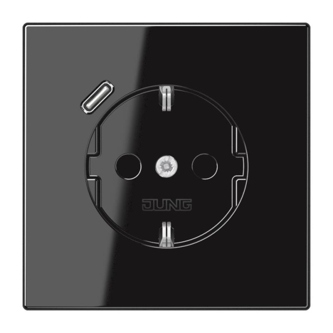 Jung SCHUKOsteckdose m.USB LS1520-18CSW Typ C schwarz Jung SCHUKOsteckdose m.USB LS1520-18CSW Typ C schwarz von Albrecht Jung GmbH & Co. KG