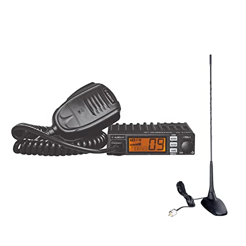 Albrecht AE6120 VOX Mini-CB Funkgerät, Mikrofon mit Up/Down und RJ-45 Westernstecker+CB-Magnetantenne CBM-516, Komplettset 12620.S1, Funkgerät mit VOX-Funktion von Albrecht