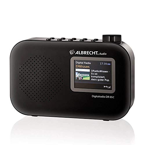Albrecht DR65C tragbares Digital-Radio, 27361, DAB+/UKW-Empfang mit Kopfhörer-Anschluss, Batterie- und Netzbetrieb Farbe: schwarz von Albrecht