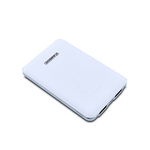 Albrecht PowerBank PB 5000, weiß, 72988, mit 5000mAh und 2 Ausgängen, USB-Ladekabel von Albrecht