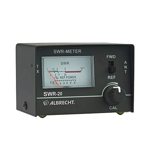 Albrecht SWR-20 Stehwellenmessgerät zum Abstimmen von Funkantennen, Frequenz 3,5 bis 50 MHz, Schwarz, 4410 von Albrecht