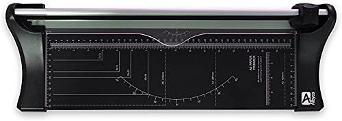 Albyco - Papierschneider A3 Schnittlänge 440 mm - Rollschneider, Schneidemaschine Papier, Schneidegerät, Schneidelineal - RSA3, Bis zu 8 Blatt 80-Gramm Papier - Stahl von Albyco