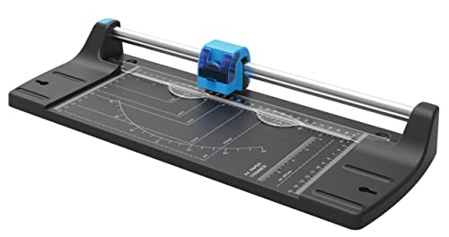 Albyco - Papierschneider A4 Schnittlänge 330 mm - Faltbarer Rollschneider, Rillmaschine, Schneidemaschine Papier, Schneidegerät, Schneidelineal - Schneidleistung: 10 Blatt à 80 g/m² - Schwarz von Albyco