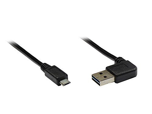 Alcasa gct-1520 3 m USB A Micro B Männlich Männlich Schwarz Kabel USB – Kabel USB (3 m, USB A, Micro B, 2.0, männlich/männlich, schwarz) von Alcasa