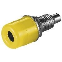 Bananenbuchse mit Gewinde, 2 Muttern, 4mm, gelb, Good Connections® von Alcasa