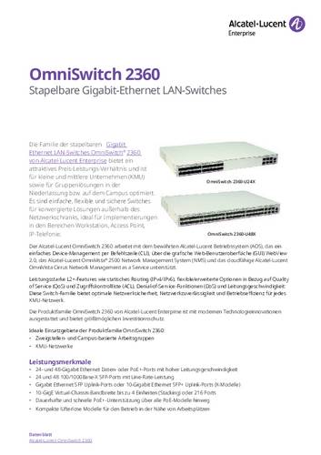 Alcatel-Lucent Enterprise OS2360-P48X Netzwerk Switch 48 Port Alcatel-Lucent Enterprise OS2360-P48X Netzwerk Switch 48 Port von Alcatel-Lucent Enterprise