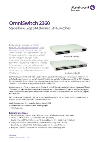 Alcatel-Lucent Enterprise OS2360-P48X Netzwerk Switch 48 Port von Alcatel-Lucent Enterprise