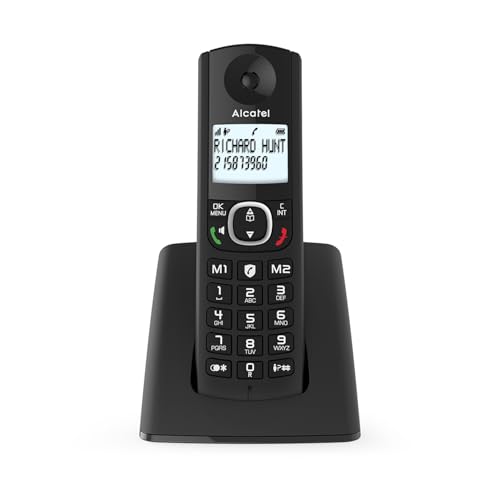 ALCATEL F530 - Schnurloses Festnetztelefon DECT - Großes beleuchtetes Display - Freisprechfunktion - Anrufblockierungsfunktion - 2 Direktwahltasten - Schwarz ALCATEL F530 - Schnurloses Festnetztelefon DECT - Großes beleuchtetes Display - Freisprechfunktion - Anrufblockierungsfunktion - 2 Direktwahltasten - Schwarz von Alcatel