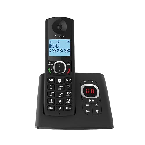 ALCATEL F530 Voice - Schnurloses Festnetztelefon DECT mit Anrufbeantworter - Großes beleuchtetes Display - Freisprechfunktion - Anrufblockierungsfunktion - 2 Direktwahltasten - Schwarz ALCATEL F530 Voice - Schnurloses Festnetztelefon DECT mit Anrufbeantworter - Großes beleuchtetes Display - Freisprechfunktion - Anrufblockierungsfunktion - 2 Direktwahltasten - Schwarz von Alcatel