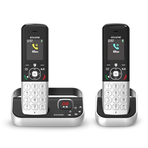 ALCATEL FX990 Voice Duo - Schnurloses DECT-Telefon mit Anrufbeantworter 50 Min. - Hochauflösendes Farbdisplay - Freisprechfunktion - Anrufsperre - VIP-Klingelton - 2 Mobilteile - Schwarz/Grau ALCATEL FX990 Voice Duo - Schnurloses DECT-Telefon mit Anrufbeantworter 50 Min. - Hochauflösendes Farbdisplay - Freisprechfunktion - Anrufsperre - VIP-Klingelton - 2 Mobilteile - Schwarz/Grau von Alcatel