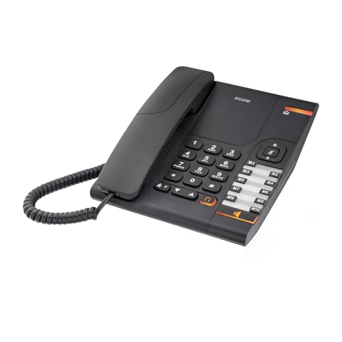 ALCATEL Temporis 380 PRO - Festnetztelefon für den professionellen Einsatz - Freisprechfunktion - Anrufanzeige - Lautstärke regelbar - Wahlwiederholung-/Stummtaste -10 direkte Speichertasten - Schwarz von Alcatel