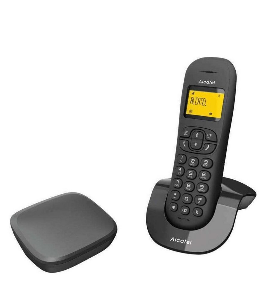 Alcatel Alcatel C250 Invisibase Schnurlostelefon mit Lautsprecher Schwarz Festnetztelefon von Alcatel