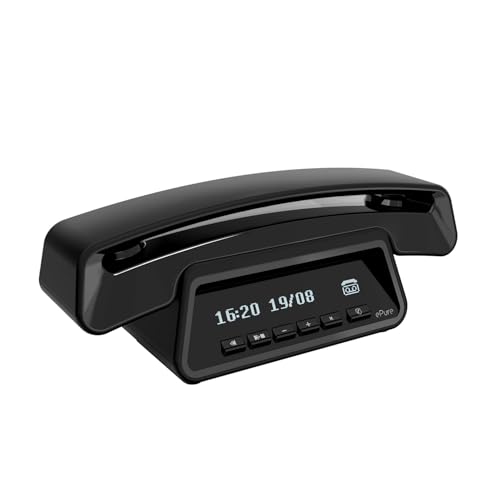 ALCATEL ePure Premium - Schnurloses Festnetztelefon DECT mit Anrufbeantworter - Vintage-Design - Basis mit smarter Anzeige - Grafikdisplay - Freisprechfunktion - Anrufblockierungsfunktion - Schwarz ALCATEL ePure Premium - Schnurloses Festnetztelefon DECT mit Anrufbeantworter - Vintage-Design - Basis mit smarter Anzeige - Grafikdisplay - Freisprechfunktion - Anrufblockierungsfunktion - Schwarz von Alcatel