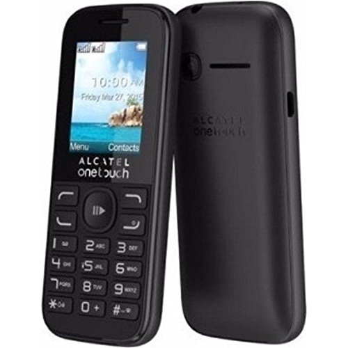 Alcatel OT-1052G One Touch 1052 Handy - schwarz - Bluetooth, VGA-Kamera für Fotos und Videos, Diktiergerät, Taschenlampe, Grosse Tasten (Seniorenhandy), microSD HC Slot bis 32GB, FM-Radio von Alcatel